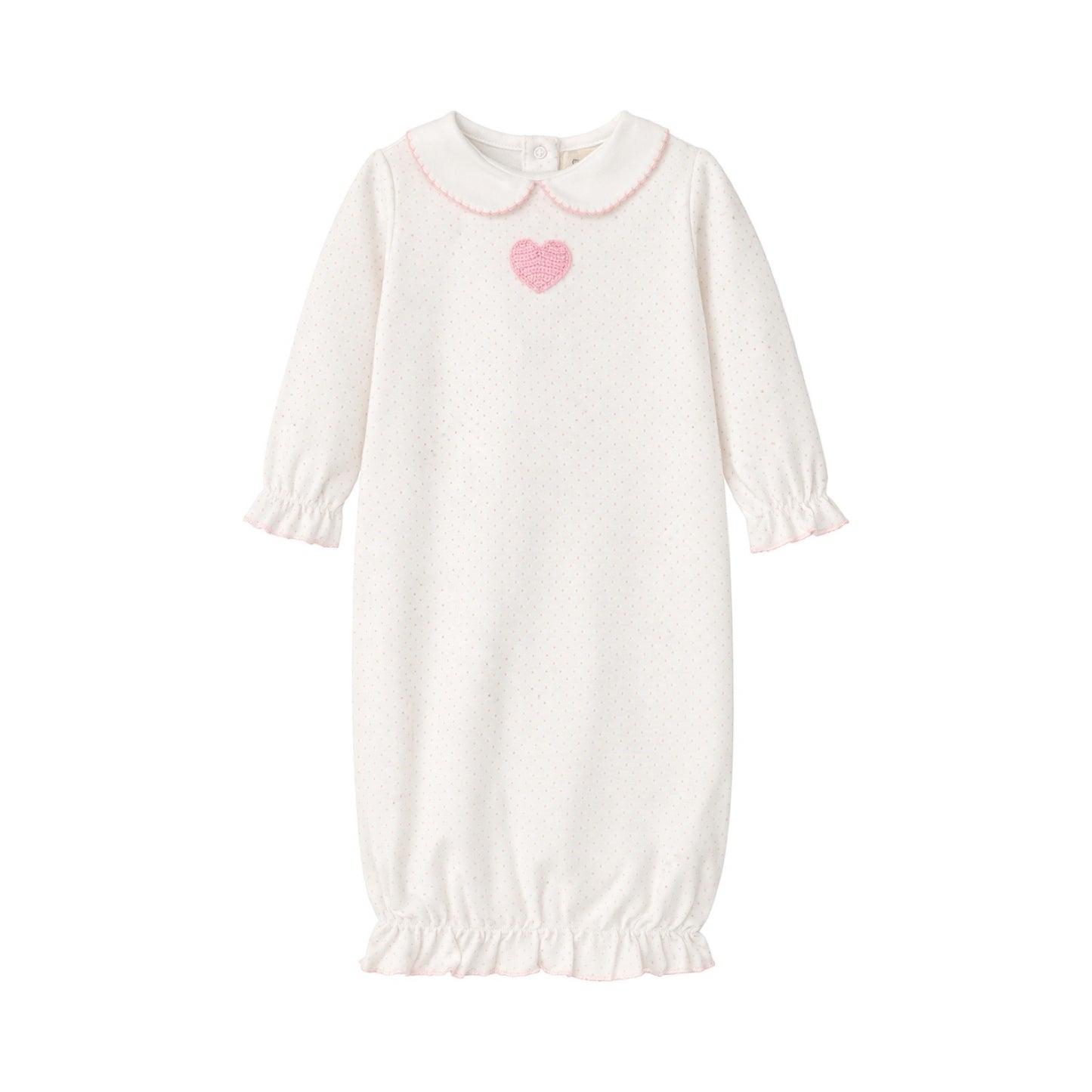 Polka Dot Sack, Crochet Heart