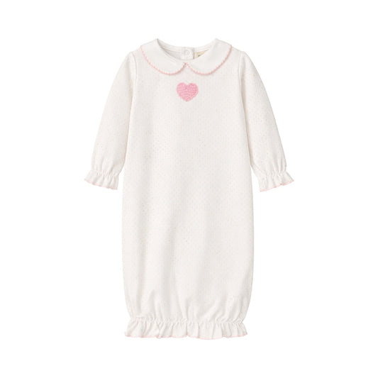 Polka Dot Sack, Crochet Heart