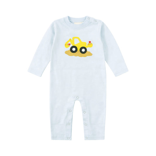 Long Sleeve Applique Romper, Digging for Love