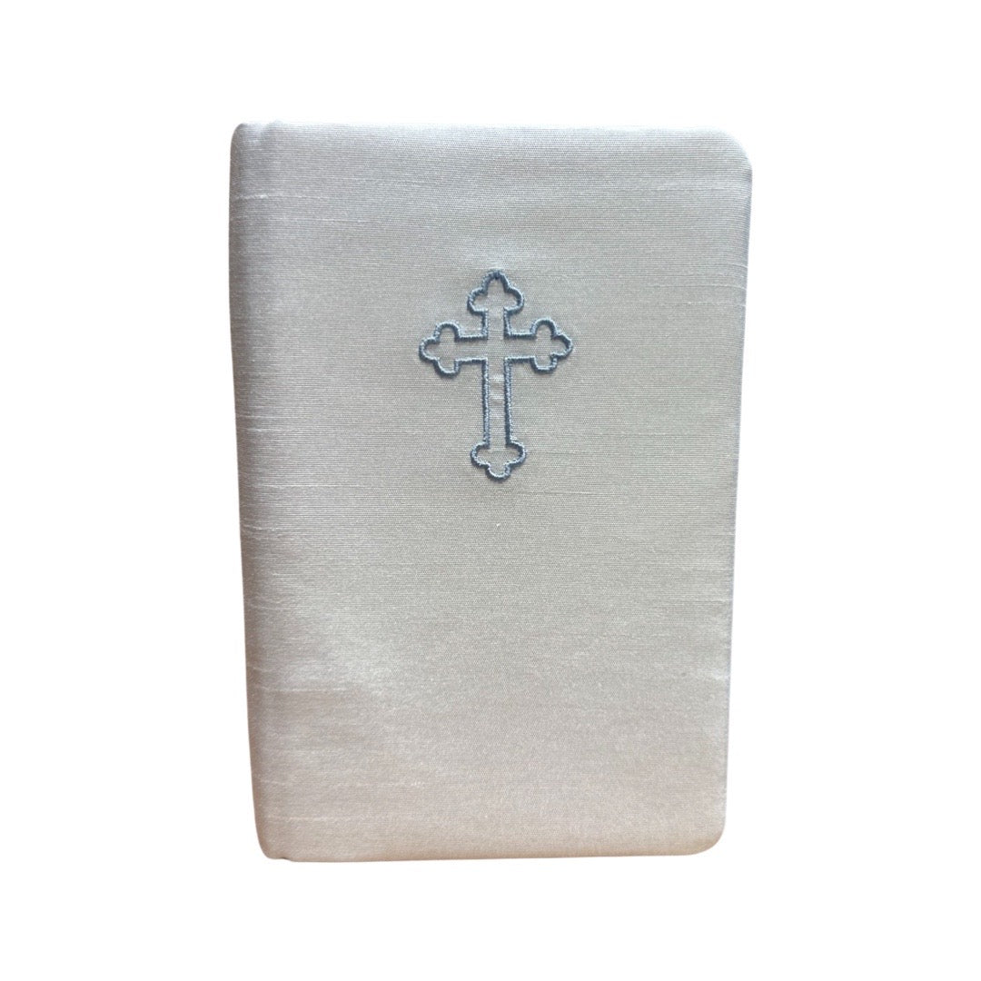 Children’s Bible in Shantung with Cross, Blue