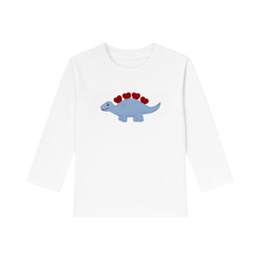 Long Sleeve Applique T-Shirt, Loveasaurus