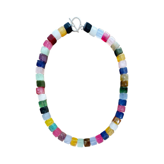 Tj's Beaded Necklace, Multi Color Beads