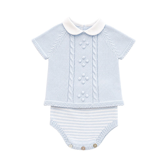 Braided  Sweater Diaper Set