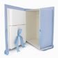 Blue Microstripe Medium Keepsake Box
