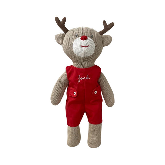 Red Boy Reindeer Doll