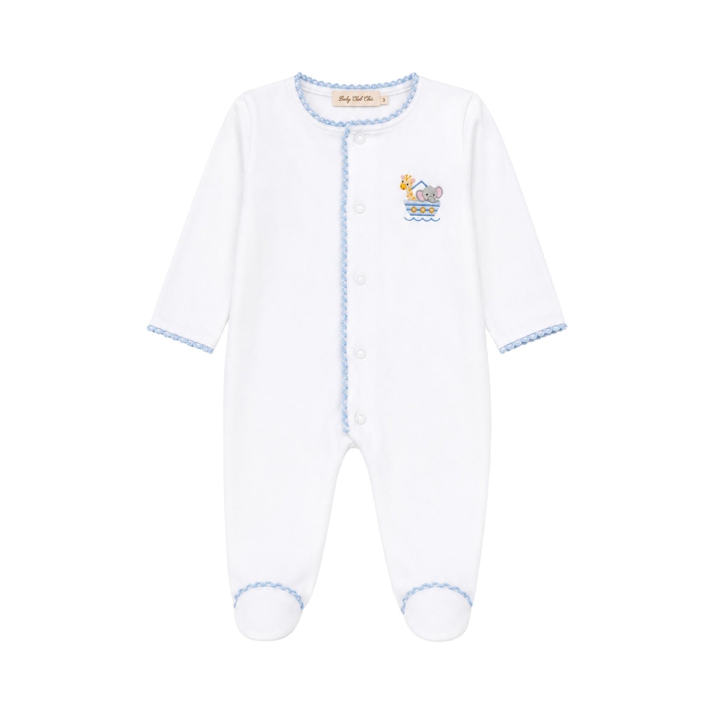 Embroidered Footie, Noah's Ark