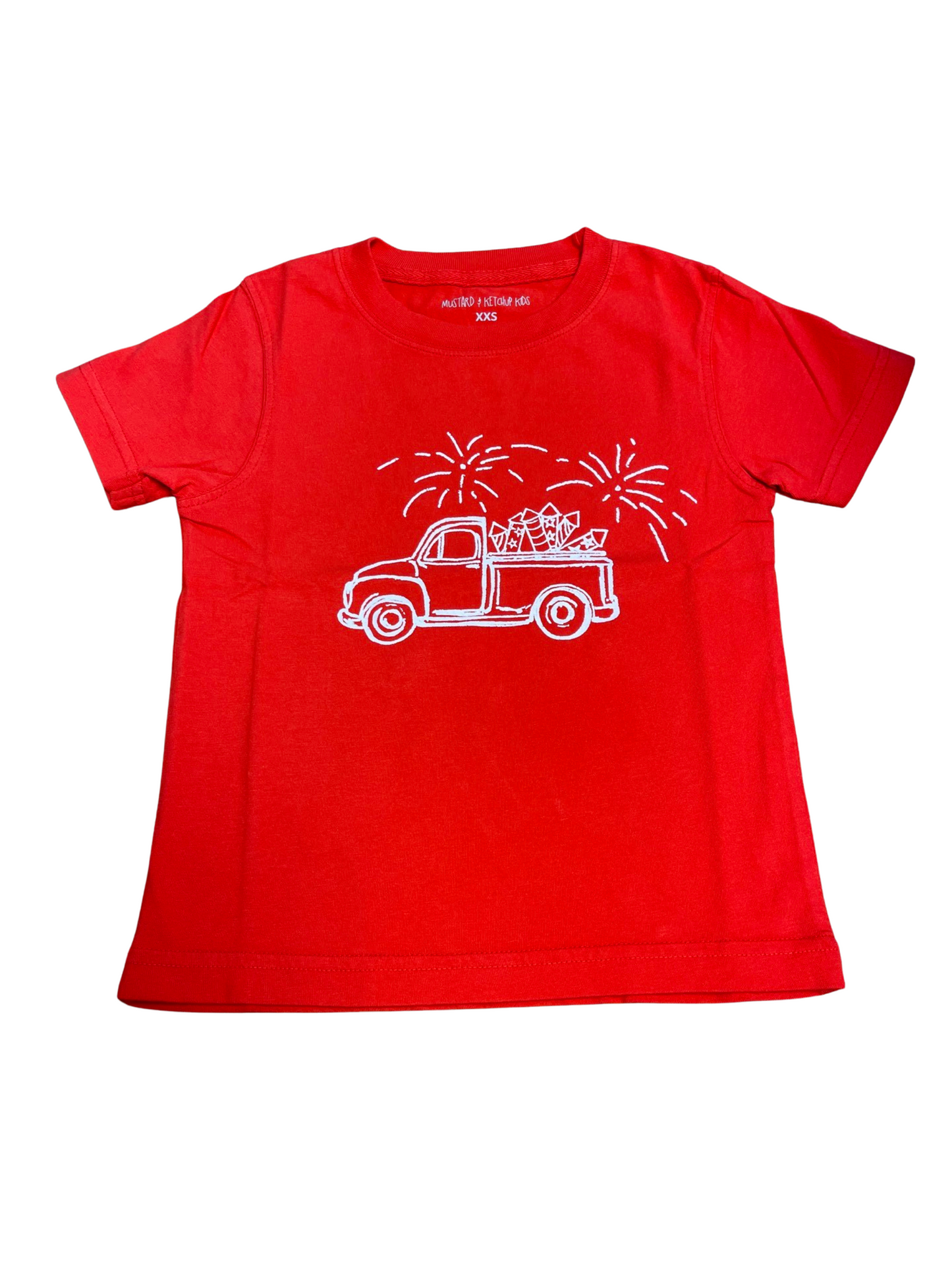 Short Sleeve Red Patriotic Truck T-Shirt