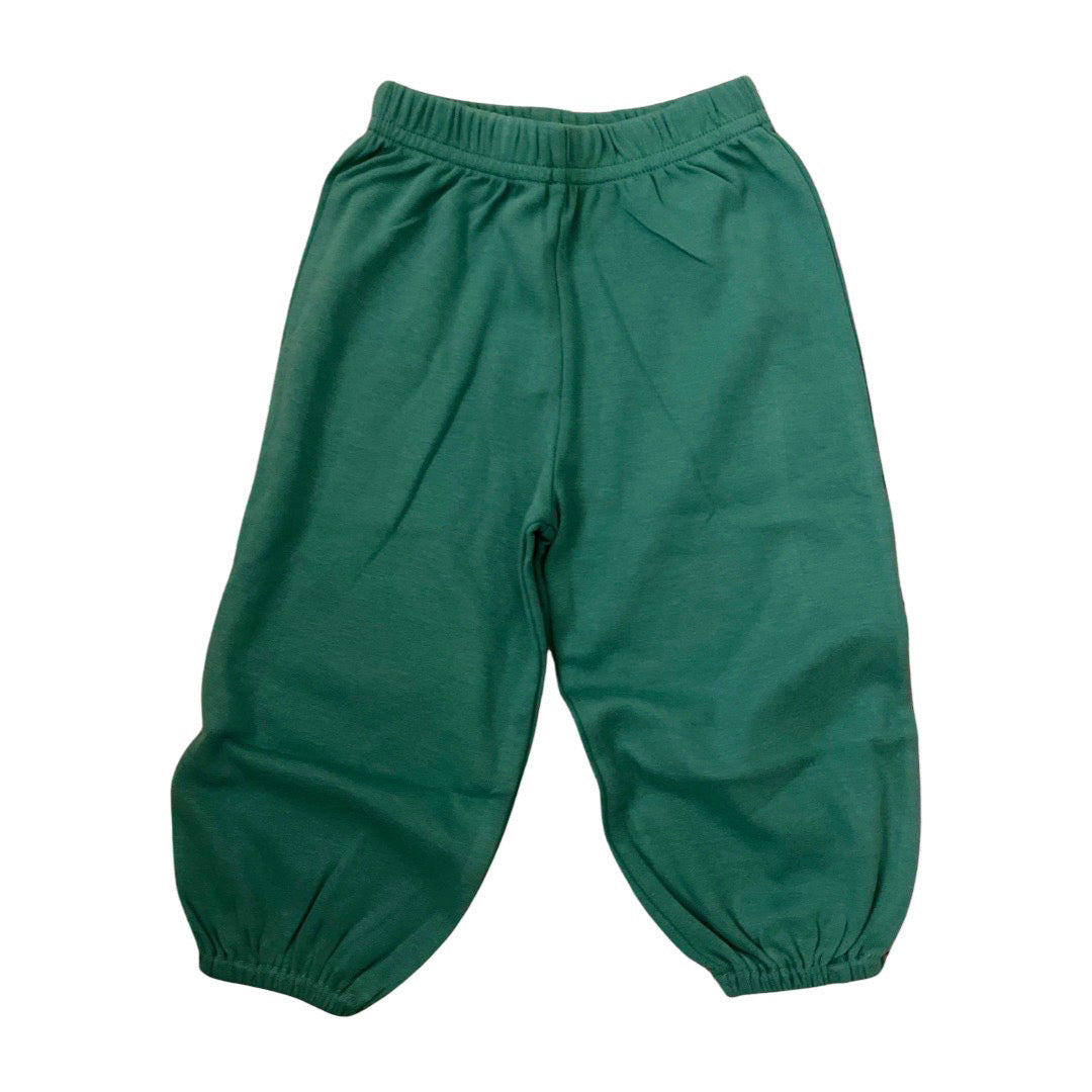 Boy's Interlock Cotton Green Cinched Ankle Pants