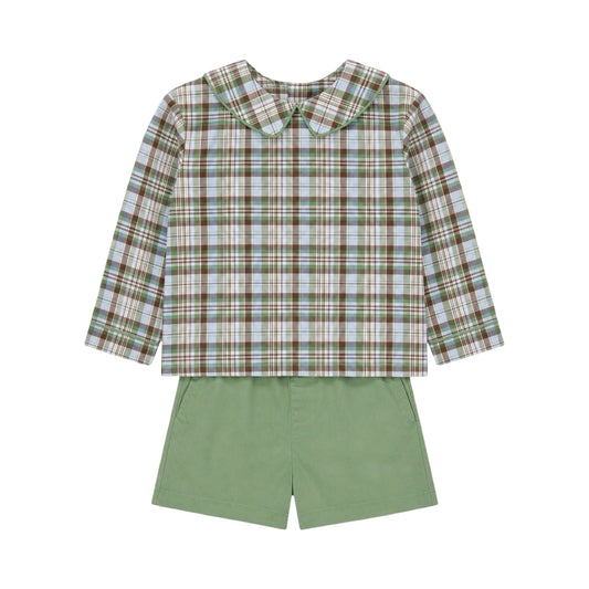 John Greenbriar Plaid Short Set