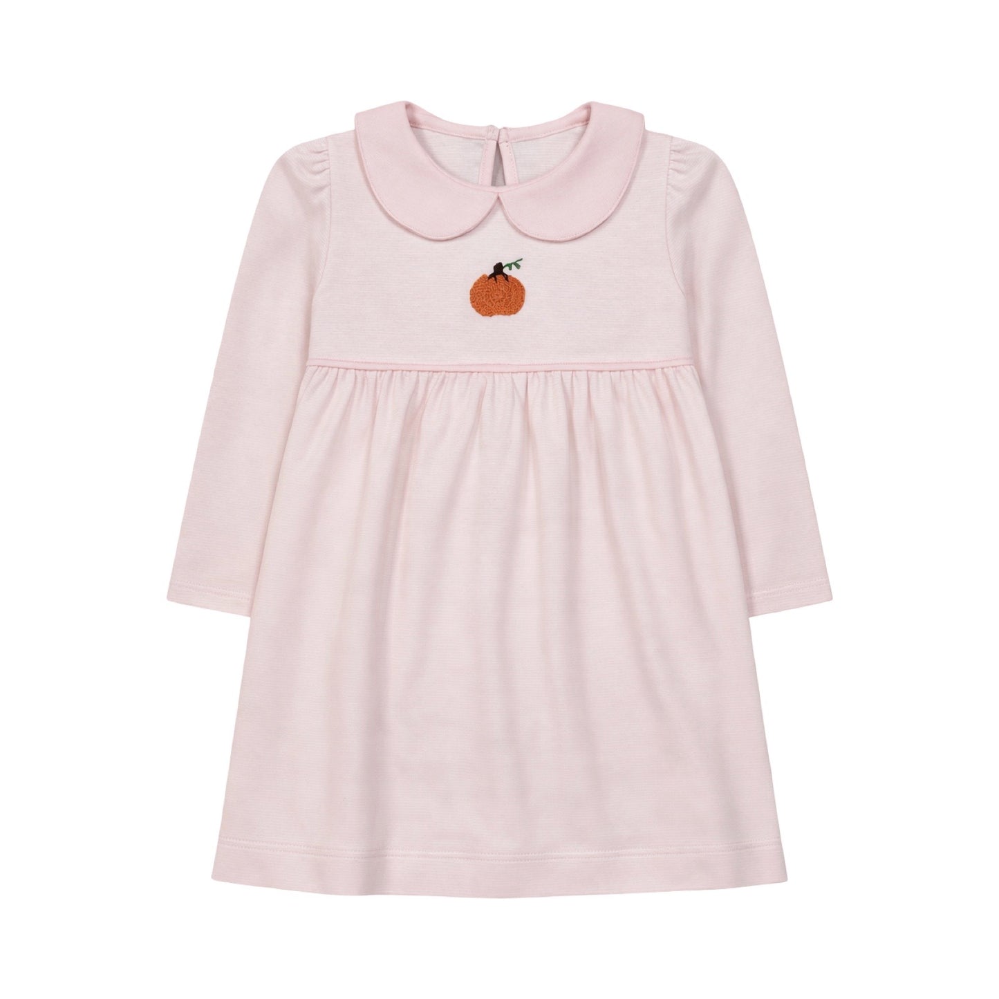 Long Sleeve Collared Play Dress, Pumpkin