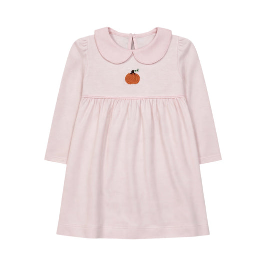 Long Sleeve Collared Play Dress, Pumpkin