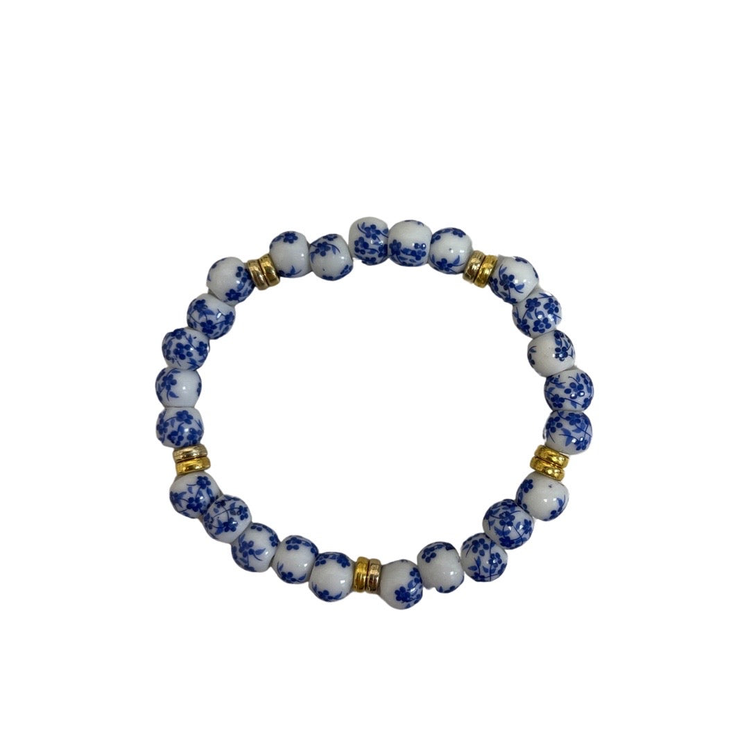 TJ's Fall Bracelets - style 5 blue floral