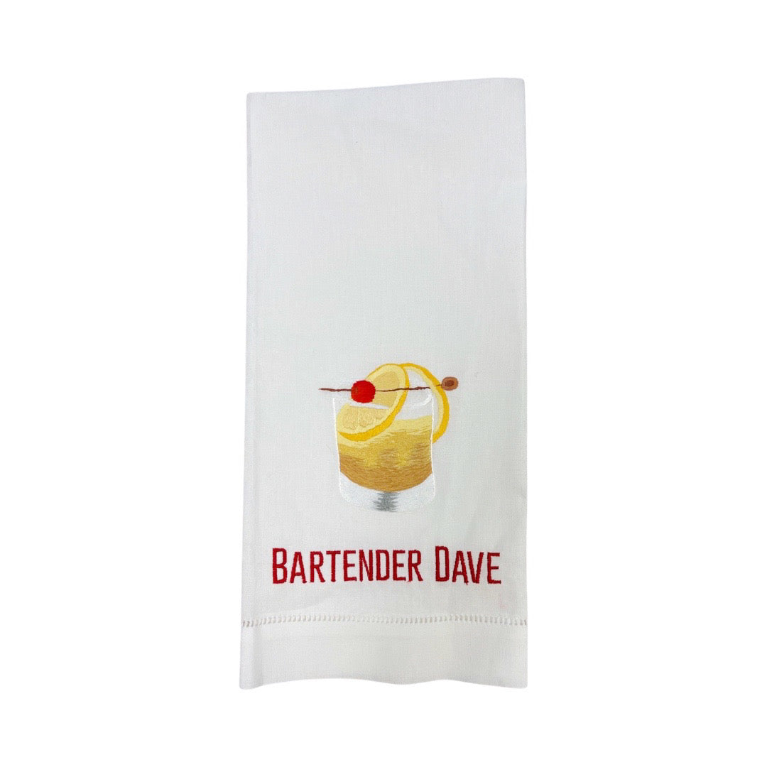 Hand Towel with Old Fashioned Cocktail