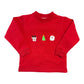 Boy's Red Christmas 3 Holiday Icon Embroidered Sweatshirt