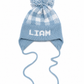 Ear Flap Hat with Name, Plaid