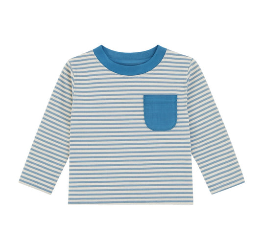Long Sleeve Striped Pocket Tee