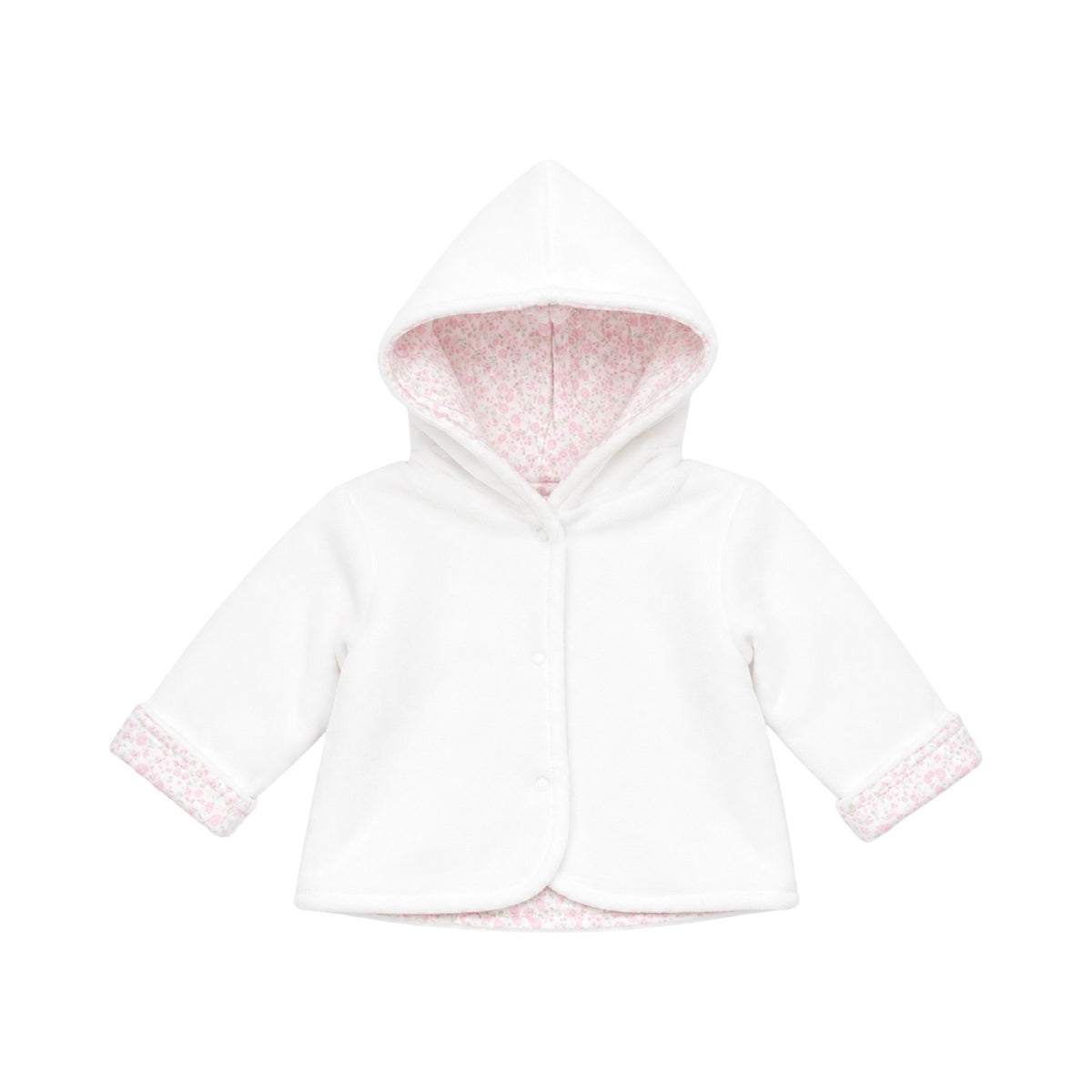 Reversible Garden Rose Velour Hooded Jacket