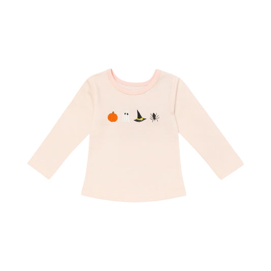 Embroidered Long Sleeve Striped Tee
