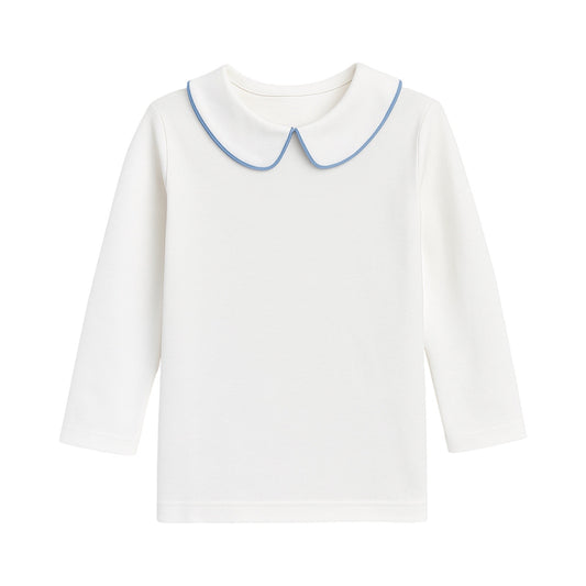 Long Sleeve Piped Collared Shirt