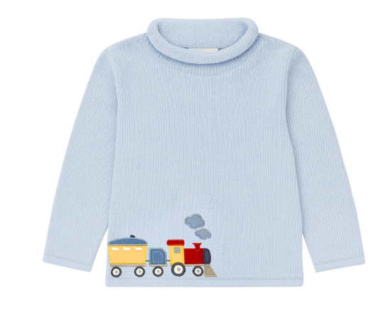 Applique Rollneck Sweater, Train