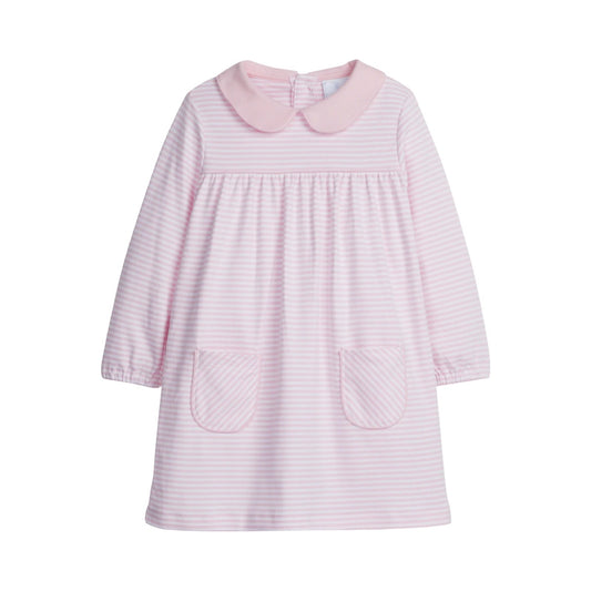 Evelyn Dress - Light Pink Stripe