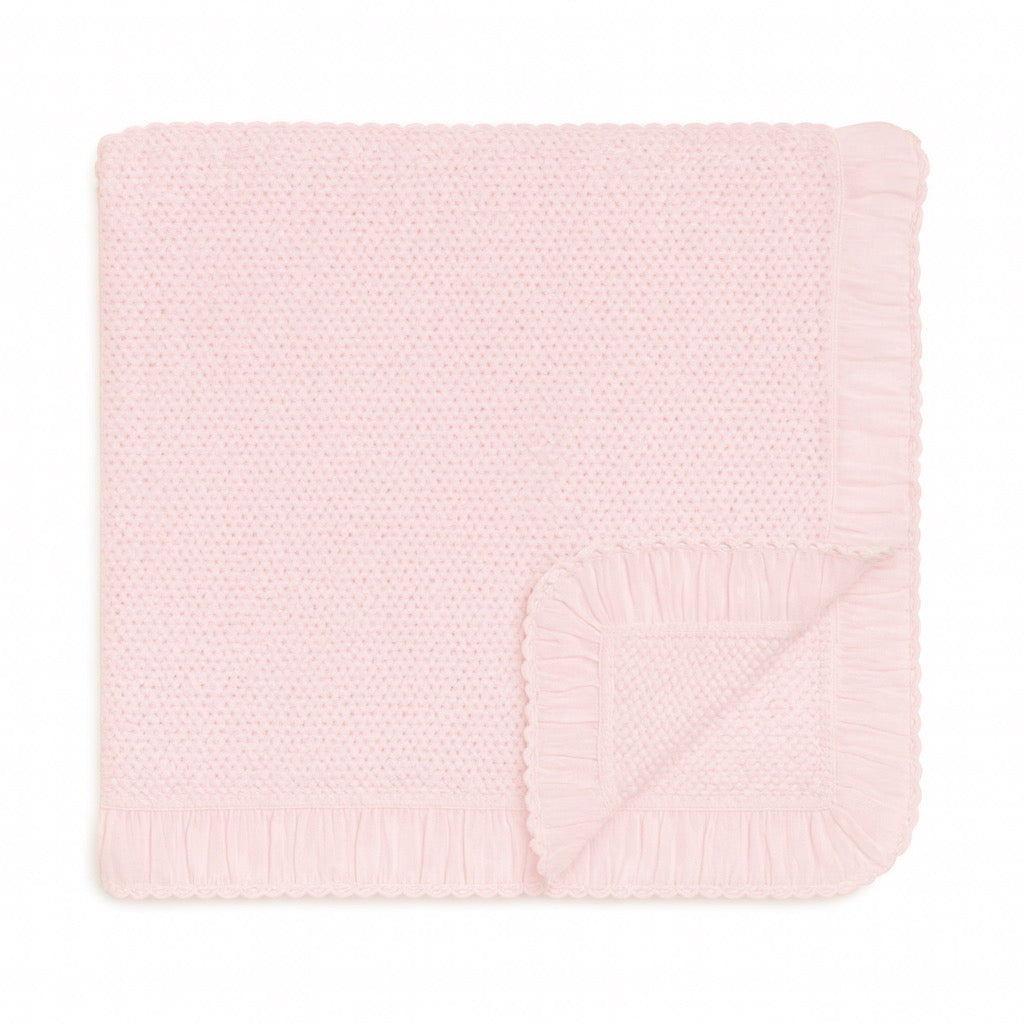 Dotted Swiss Ruffle Blanket