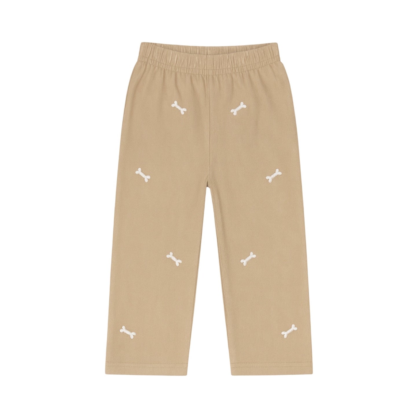 Embroidered Corduroy Pants, Dog Bones