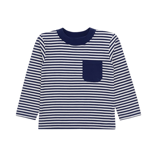 Long Sleeve Striped Pocket Tee