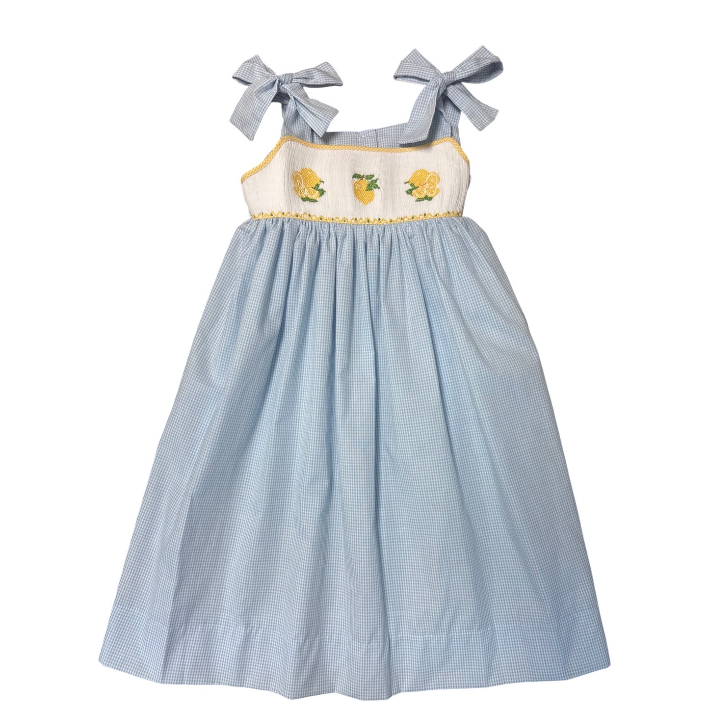 Julia Smocked Sun Dress, Lemons