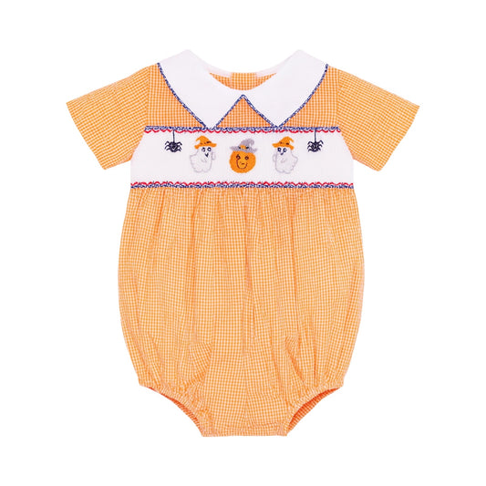 Noah Halloween Ghost Friends Smocked Bubble