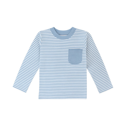 Long Sleeve Striped Pocket Tee