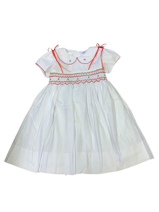 Christmas Holly Smocked Waist Dress