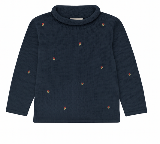 Tiny Flower Rollneck Sweater