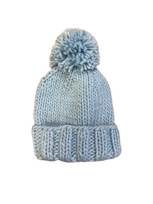 Classic Pom Hat, Light Blue