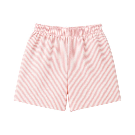 Girl's Seersucker Pink Stripe Shorts