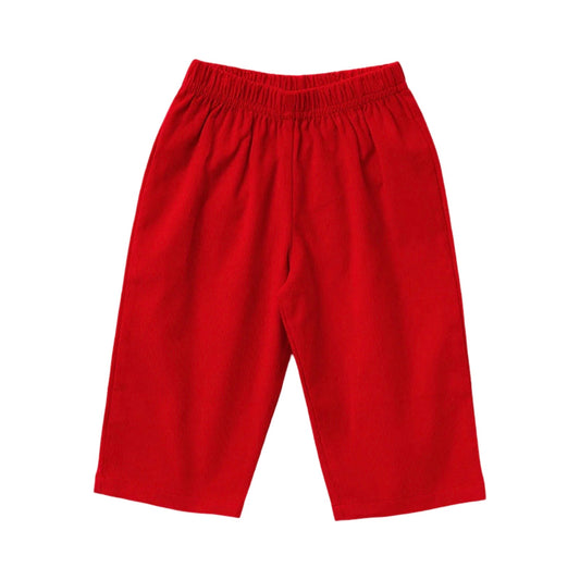 Boy's Corduroy Red Pull On Pants