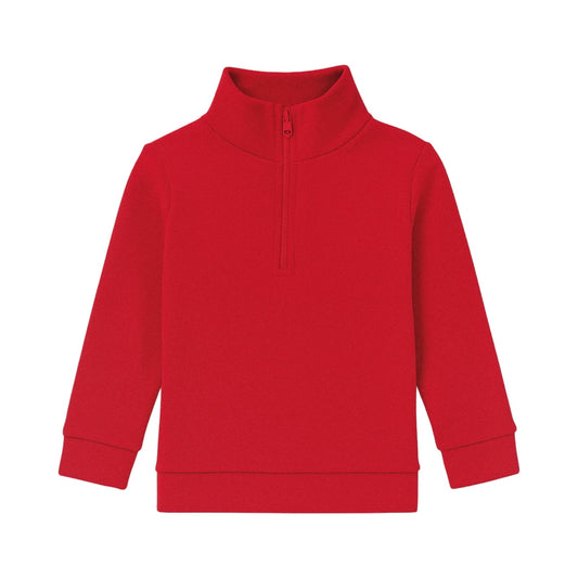 Boy's 1/4 Zip Knit Top, Red