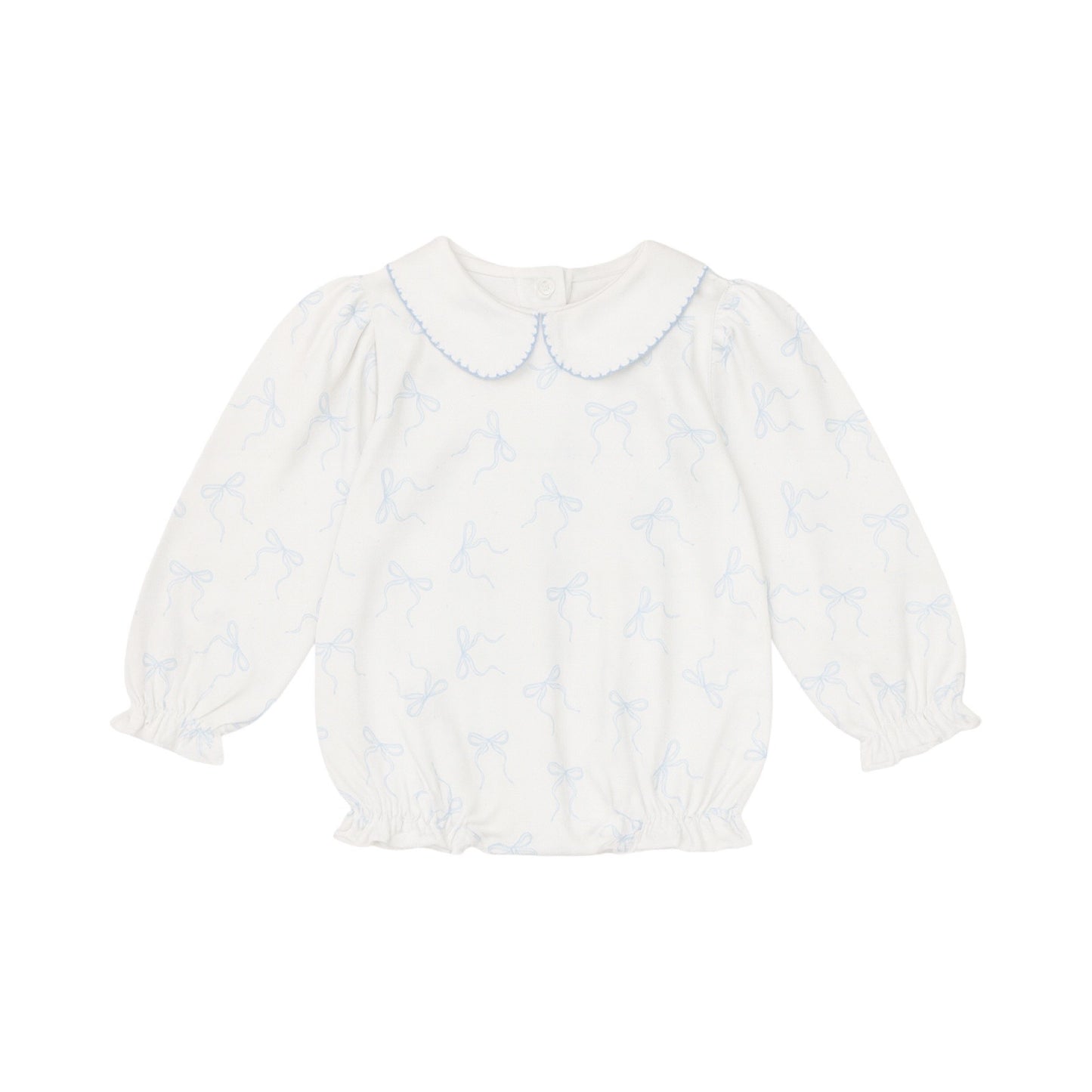 Long Sleeve Printed Collared Bubble, Bows