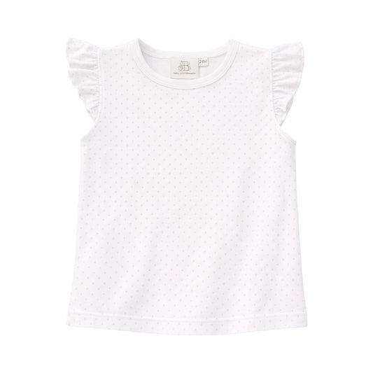 Polka Dot Flutter Top