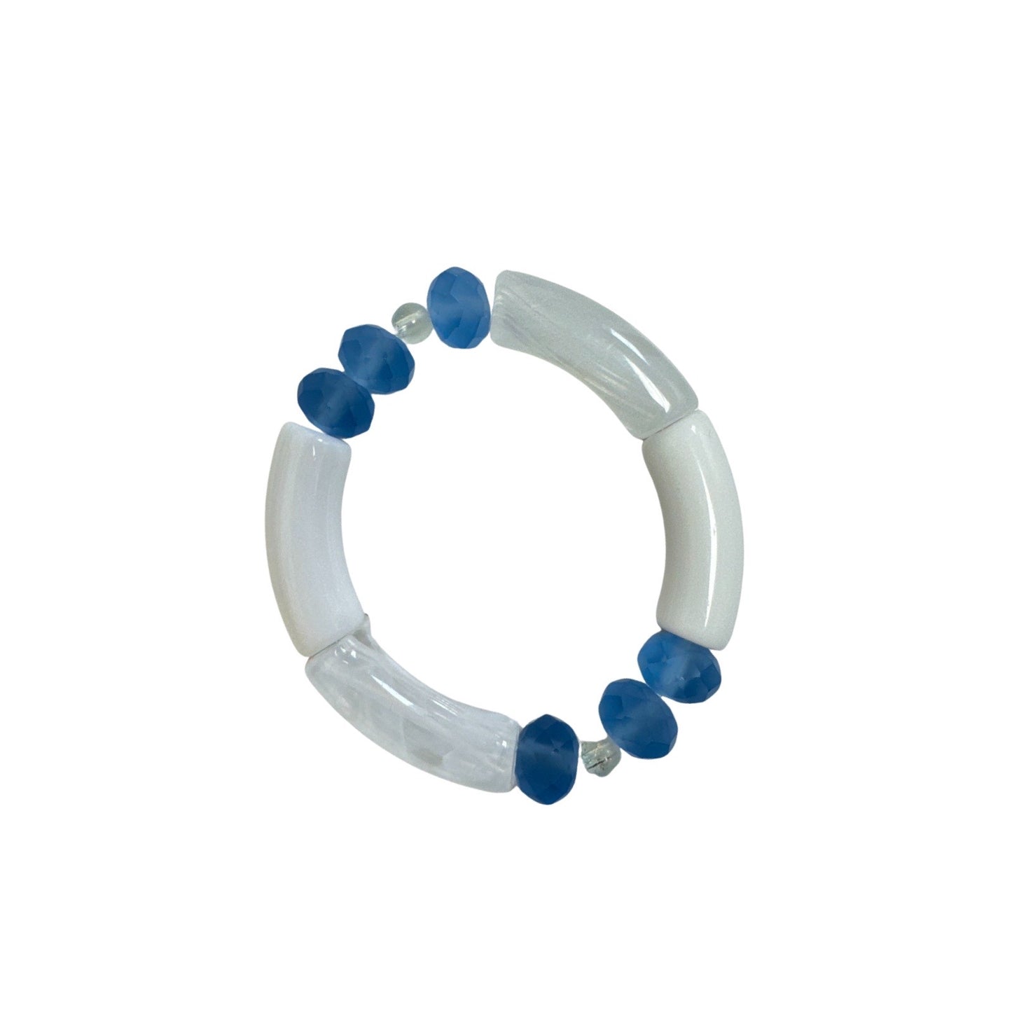 TJ's Bracelets - style 8 blue and white
