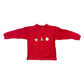 Boy's Red Christmas 3 Holiday Icon Embroidered Sweatshirt