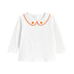 Peter Pan Collared Long Sleeve Shirt, Candy Corn