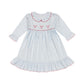 Girl's Candy Cane Blue Gingham Nightgown