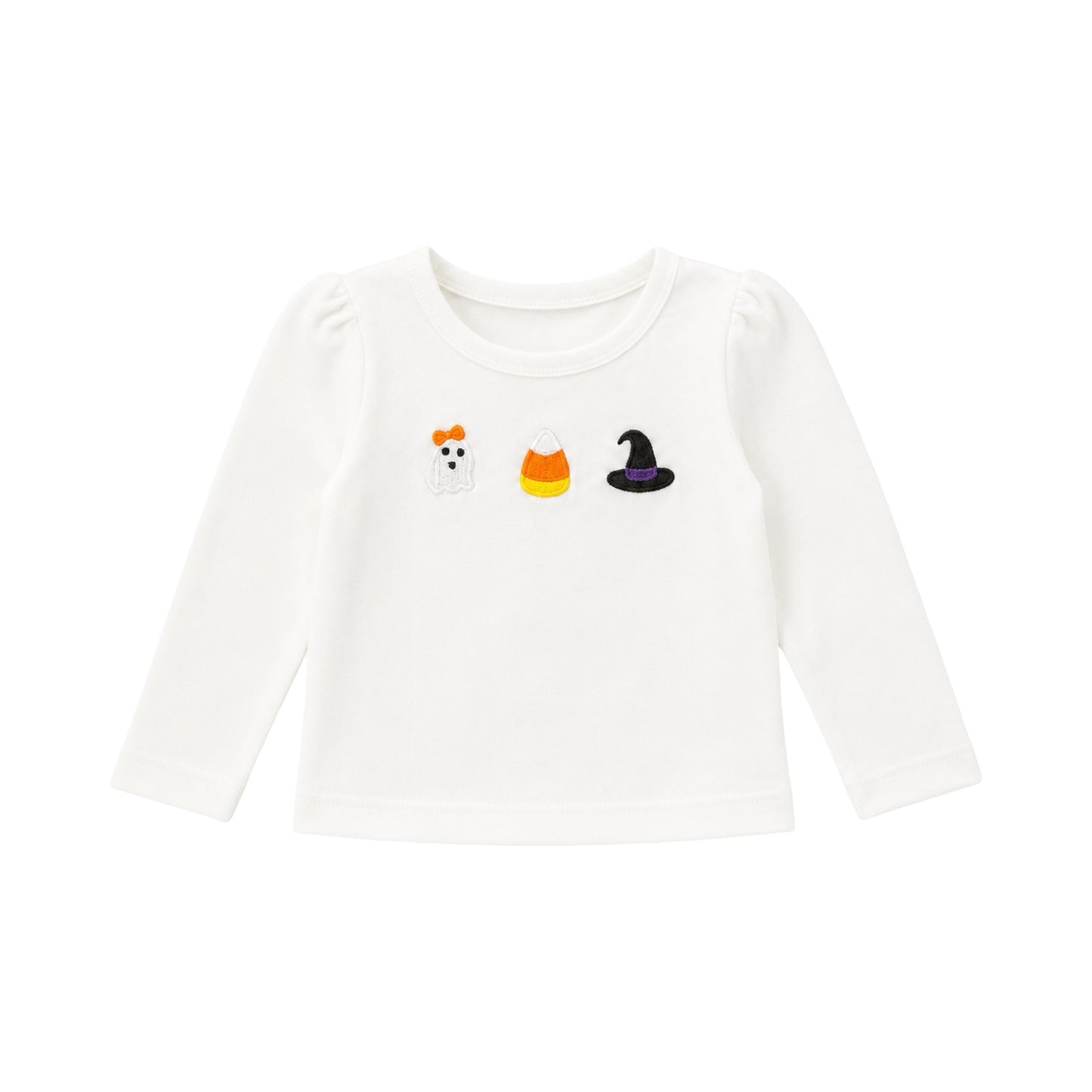 Embroidered Long Sleeve Tee, Halloween Icons