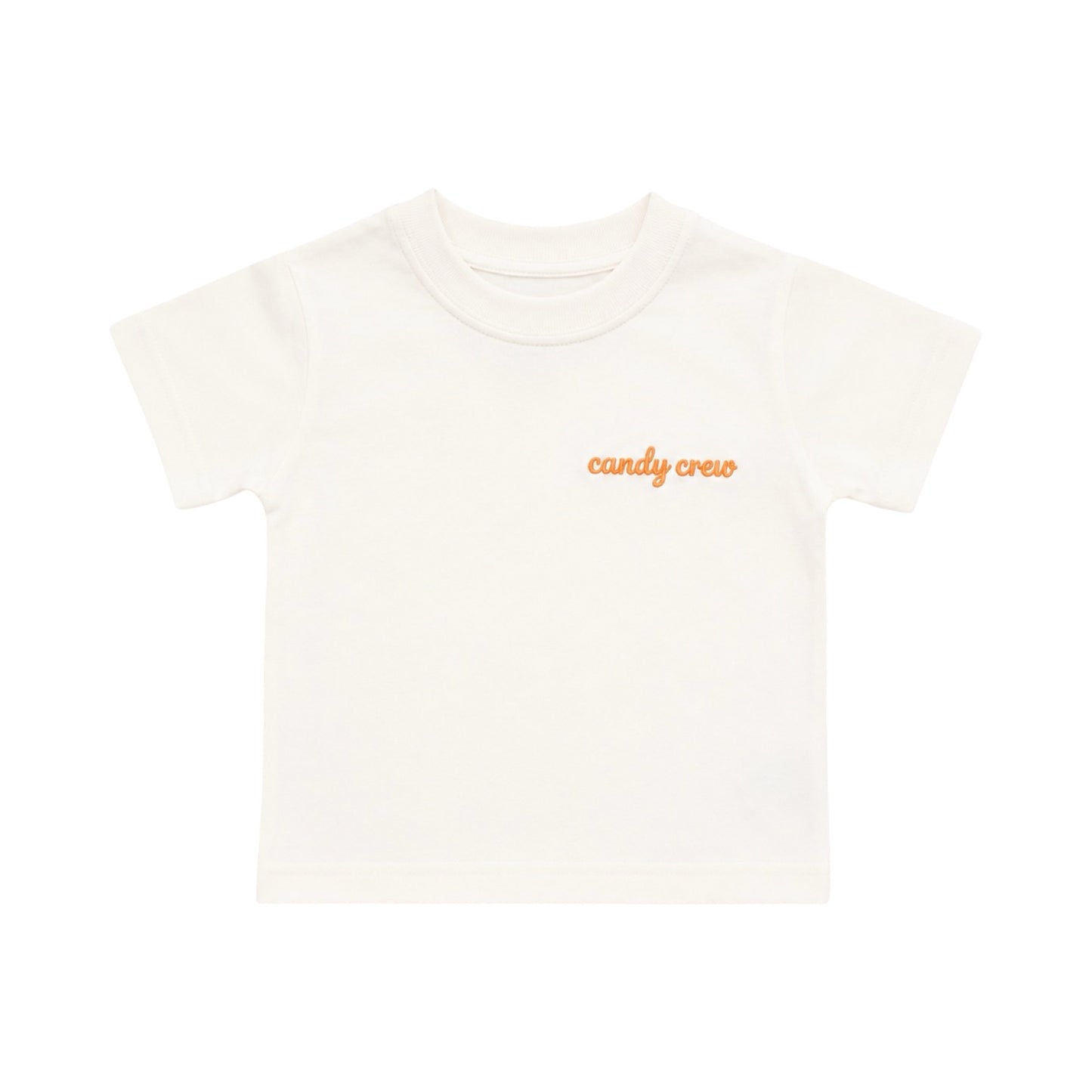 Embroidered Short Sleeve T-Shirt, Candy Crew