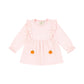 Long Sleeve Ruffle Striped Top, Pumpkin