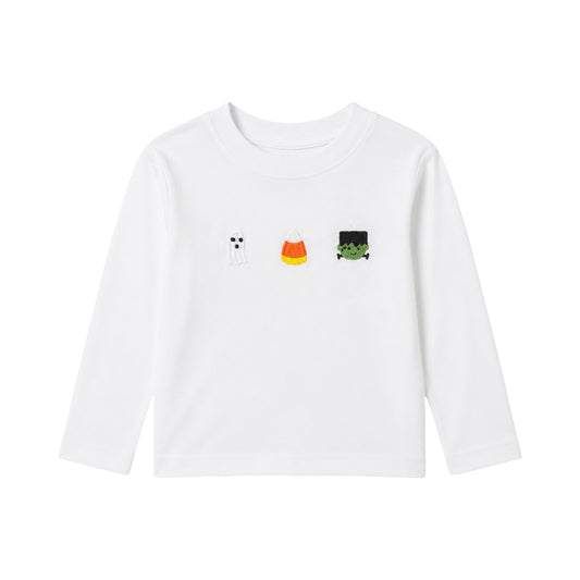 Embroidered Long Sleeve T-Shirt, Halloween Icons