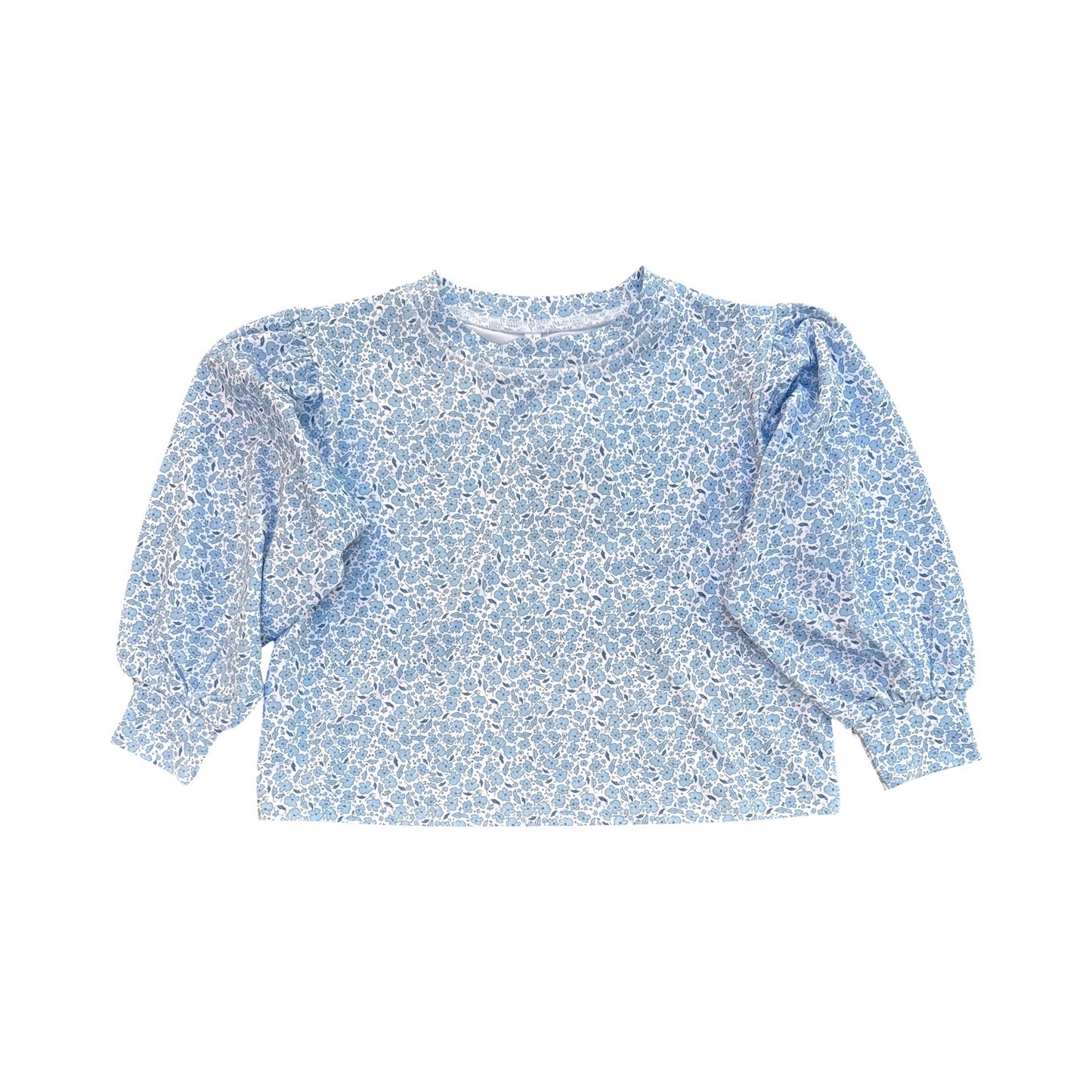 Long Sleeve Athleisure Box Top, Mini Floral