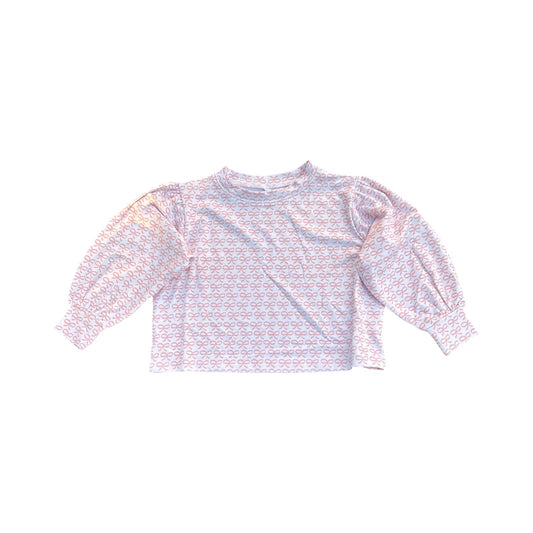Long Sleeve Athleisure Box Top, Bows