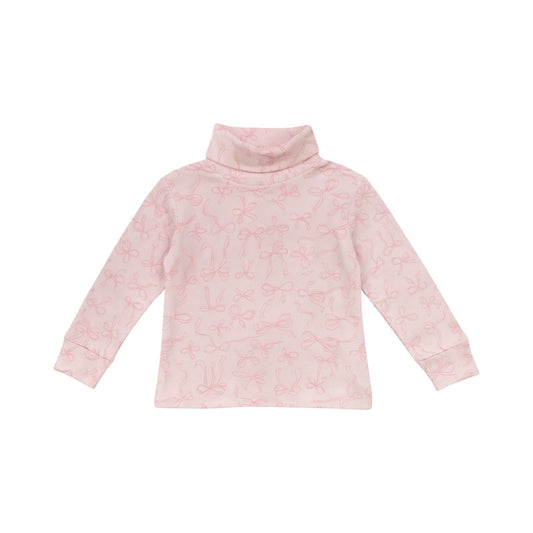 Printed Turtleneck, New Pink Bows